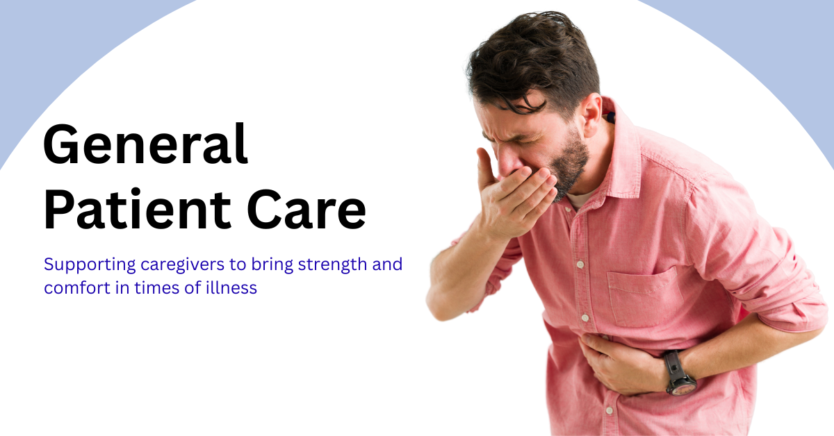 This is the featured image of General Illness Care page. A man is in pain and nausea condition to represent general accute condition.