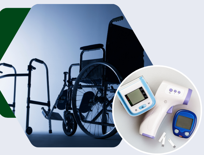 تیمارداری کو آسان بنانے کے لیے بہتر طبی آلات کی مختلف تصاویر سے نشاندہی کی گئی ہے۔